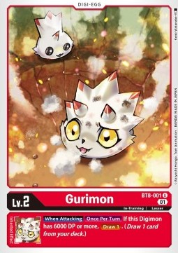 Single Digimon Gurimon (BT8-001) - English