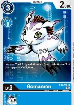 Single Digimon Gomamon (EX1-012) (V.1) - English