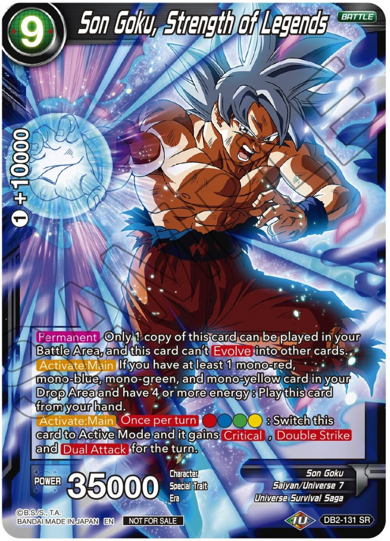 Single Dragon Ball Son Goku, Strength of Legends (DB2-131 SR) Foil -English