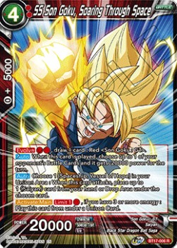 Single Dragon Ball SS Son Goku, Soaring Through Space (BT17-006 R) Foil -EN