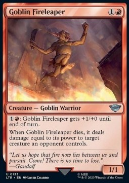 Single Magic The Gathering Goblin Fireleaper (133 The Lord of the Rings)