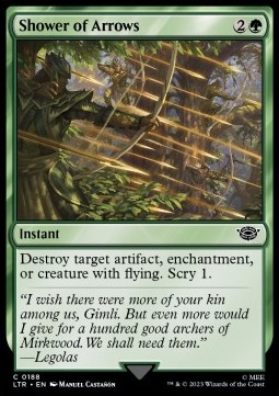Single Magic The Gathering Shower of Arrows (LTR-188) - English