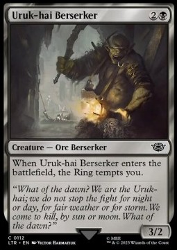 Single Magic The Gathering Uruk-hai Berserker (0112 Lord of the Rings)