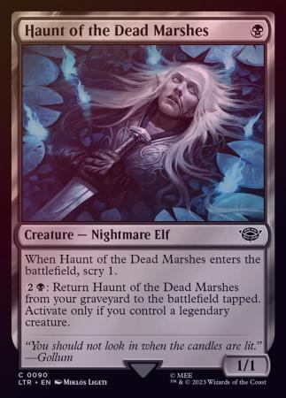 Single Magic The Gathering Haunt of the Dead Marshes (LTR-090) Foil English