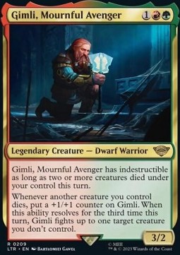 Single Magic The Gathering Gimli, Mournful Aveng (209 The Lord of the Rings