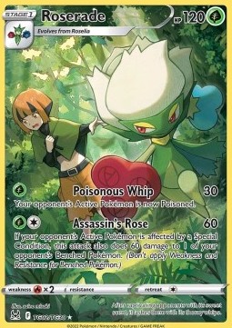 Single Pokémon Roserade (LOR TG02) Holo - English