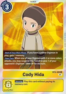 Single Digimon Cody Hida (BT8-089) Foil - English