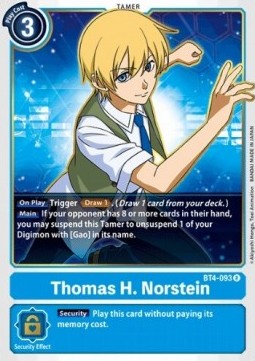 Single Digimon Thomas H. Norstein (BT4-093) - English