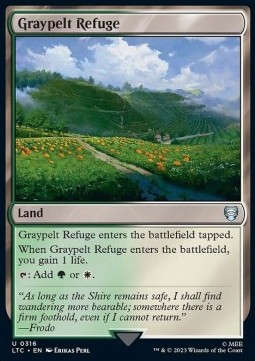 Single Magic The Gathering Graypelt Refuge (Lord of the Rigs-316) - English