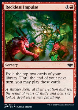 Single Magic The Gathering Reckless Impulse (VOW-174) - English