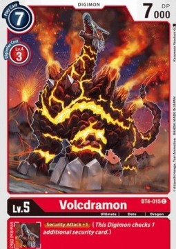 Single Digimon Volcdramon (BT4-015) - English