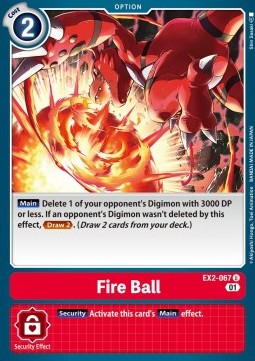 Single Digimon Fire Ball (EX2-067) - English