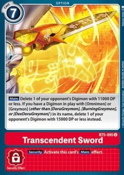 Single Digimon Transcendent Sword (BT5-095) - English