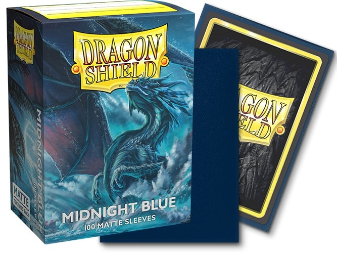 Dragon Shield Standard size Matte Sleeves - Midnight Blue (100 Sleeves)