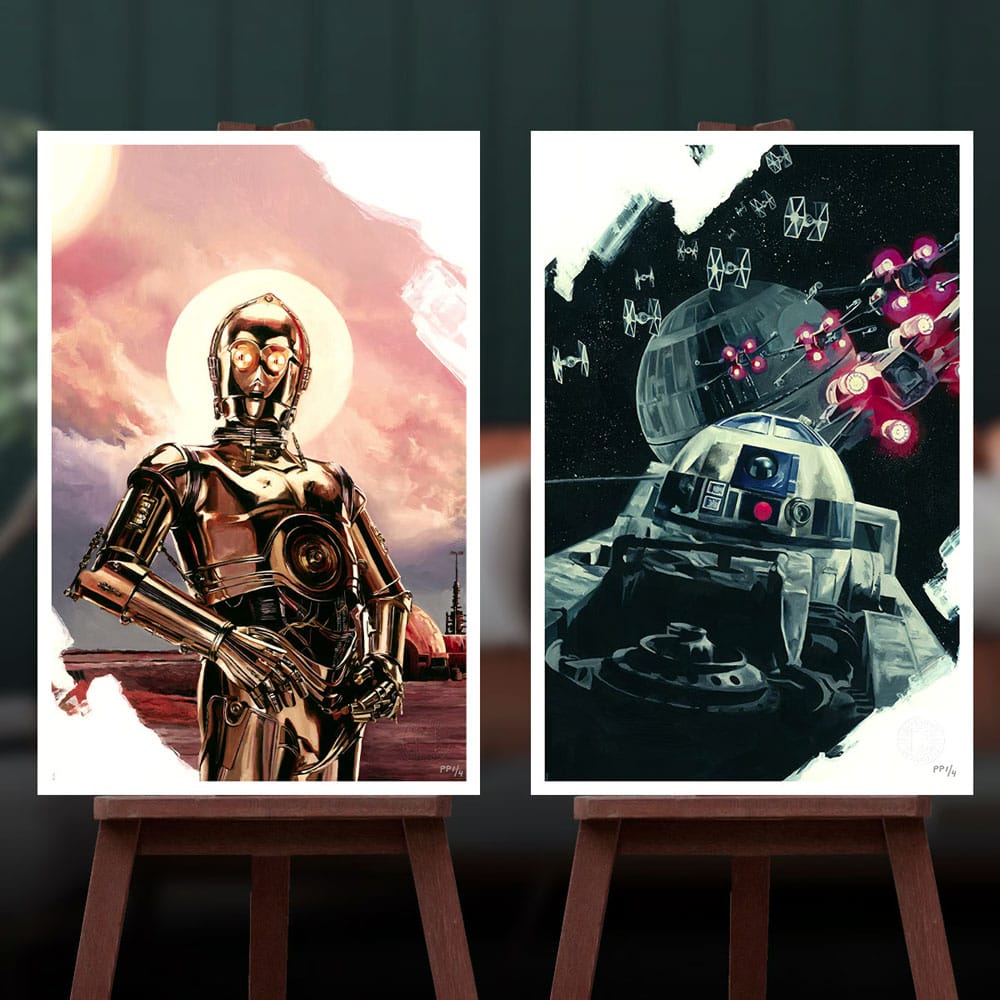Star Wars Episode IV Set of 2 Art Prints C-3PO & R2-D2 30 x 46 cm - unframe