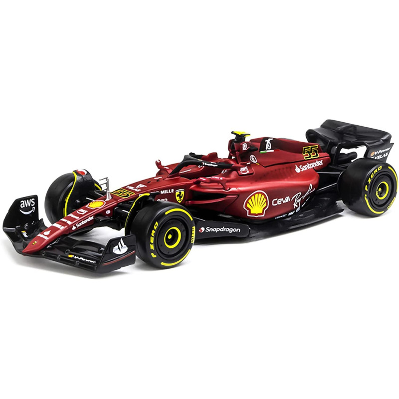 Bburago Formula Racing Ferrari F1-75 Carlos Sainz #55 Scale 1:43
