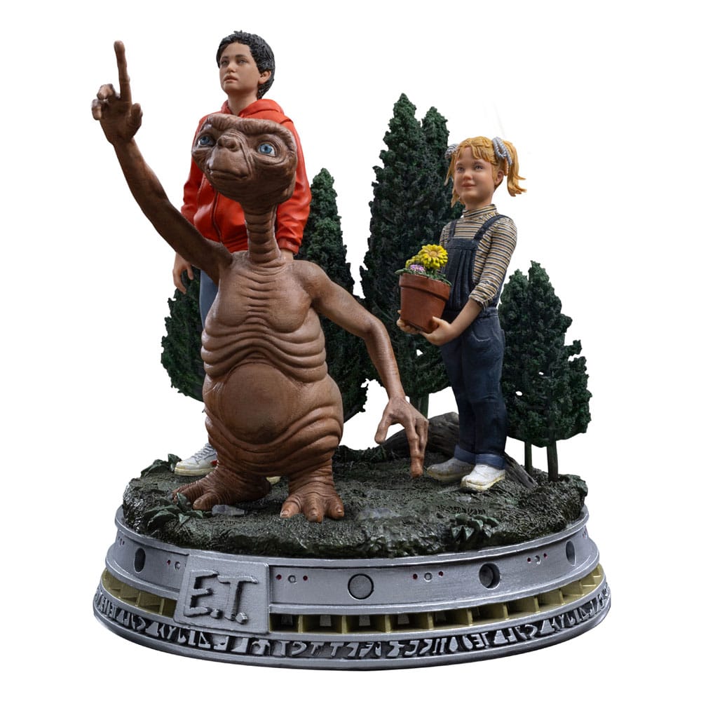 E.T. The Extra-Terrestrial Deluxe Scale Statue 1/10 E.T. Elliot and Gertie