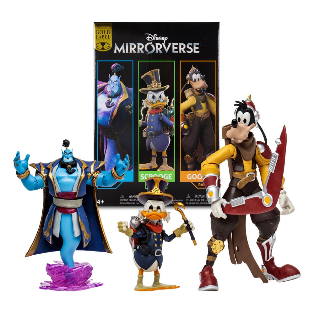 Disney Mirrorverse Action Figures Combopack Genie, Scrooge McDuck & Goofy