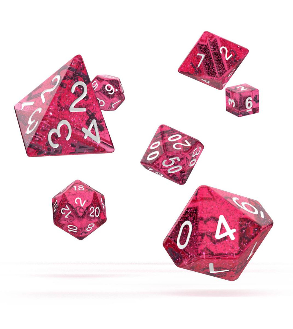 Oakie Doakie Dice RPG Set Speckled - Pink