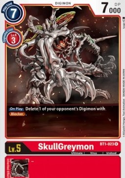 Single Digimon SkullGreymon (BT1-023) - English