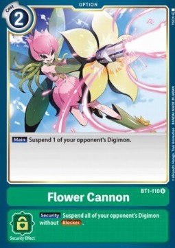 Single Digimon Flower Cannon (BT1-110) (V.1) - English