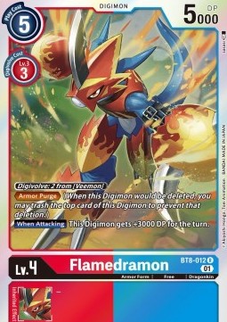 Single Digimon Flamedramon (BT8-012) (V.1) Foil - English