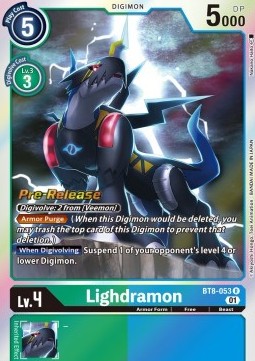 Single Digimon Lighdramon (BT8-053) Pre-Release Foil - English