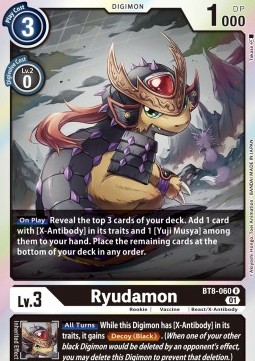 Single Digimon Ryudamon (BT8-060) (V.1) Foil - English