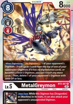 Single Digimon MetalGreymon (BT8-067) Foil - English