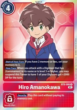 Single Digimon Hiro Amanokawa (BT8-086) Foil - English