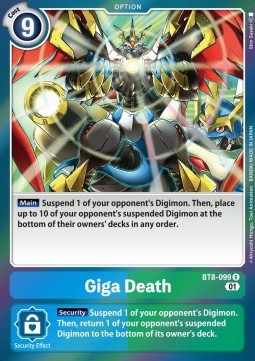 Single Digimon Giga Death (BT8-099) Foil - English