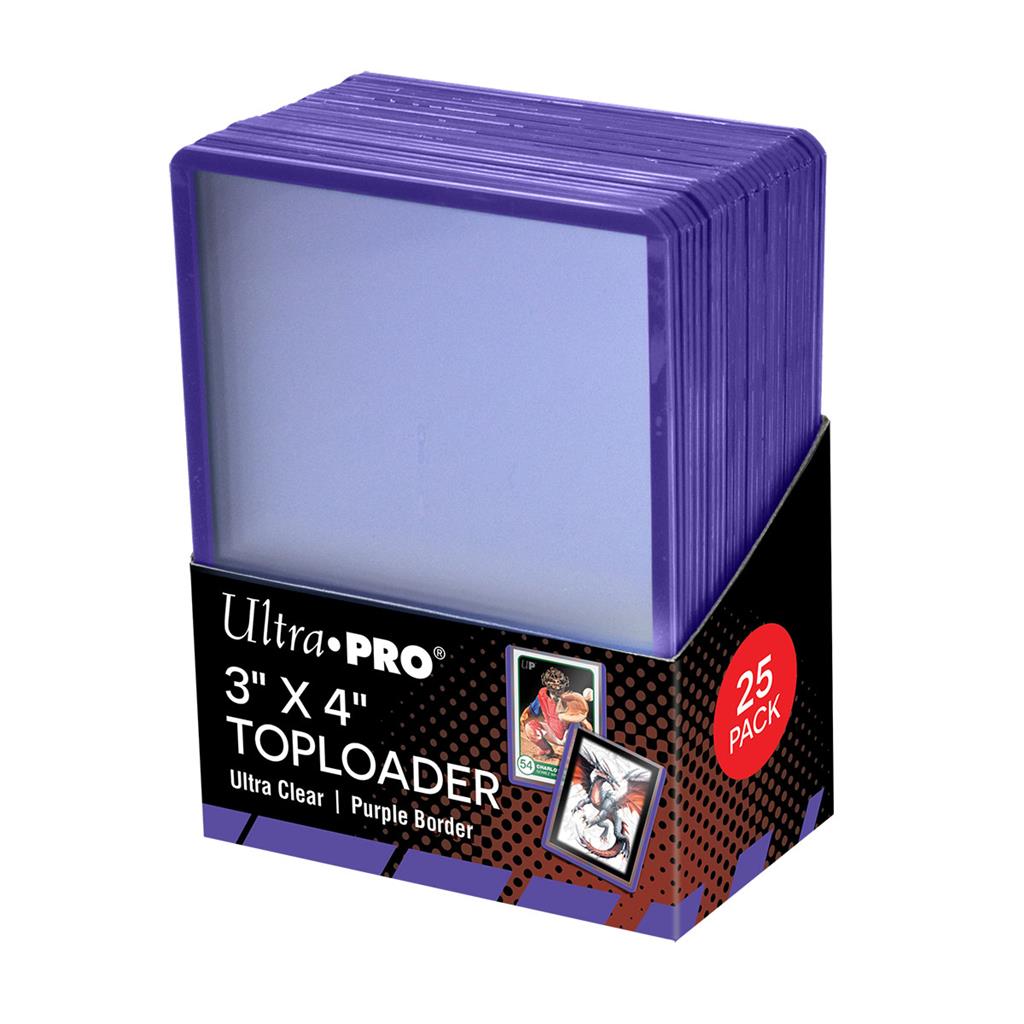 UP - 3inch X 4inch Purple Border Toploader 25ct