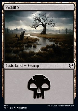 Single Magic The Gathering Swamp (KHM-396) Foil - English