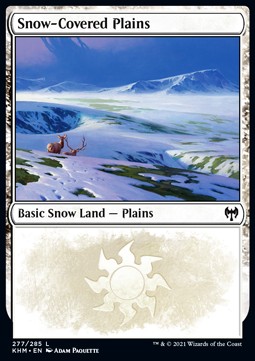 Single Magic The Gathering Snow-Covered Plains (V.2) (KHM-277) - English