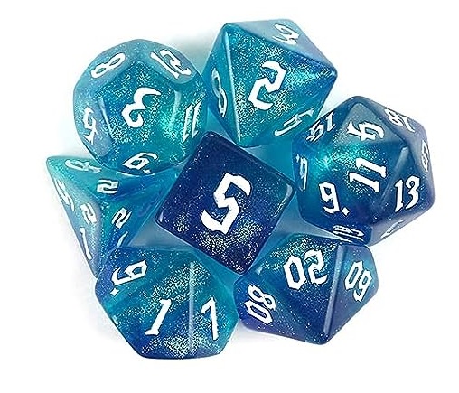 GWHOLE Glitter Dice Set (7)