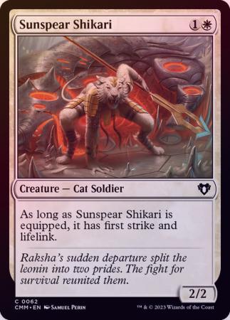 Single Magic The Gathering Sunspear Shikari (CMM-062) Foil - English