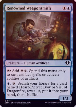 Single Magic The Gathering Renowned Weaponsmith (CMM-114) Foil - English