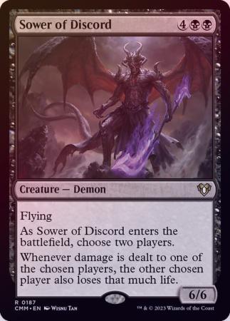 Single Magic The Gathering Sower of Discord (CMM-187) Foil - English