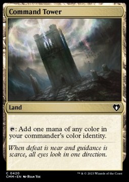 Single Magic The Gathering Command Tower (CMM-420) Foil - English