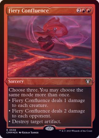 Single Magic The Gathering Fiery Confluence (CMM-536) Etched Foil - English
