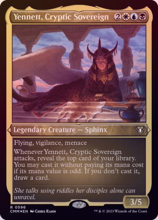 Single Magic The Gathering Yennett, Cryptic Sovereign (CMM-596) Etched Foil