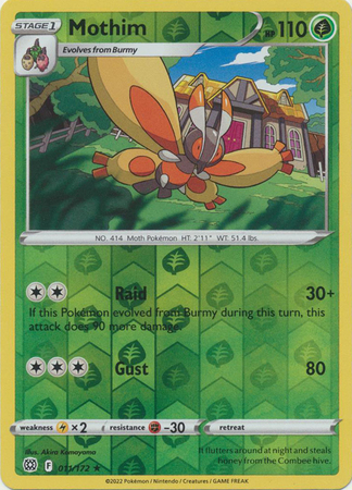 Single Pokémon Mothim (BRS 011) Reverse Holo - English
