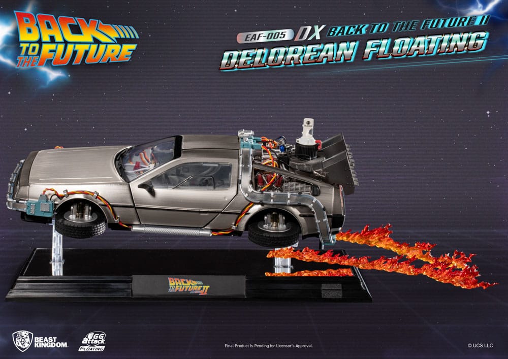 Back to the Future Floating Statue Back to the Future II DeLorean Deluxe