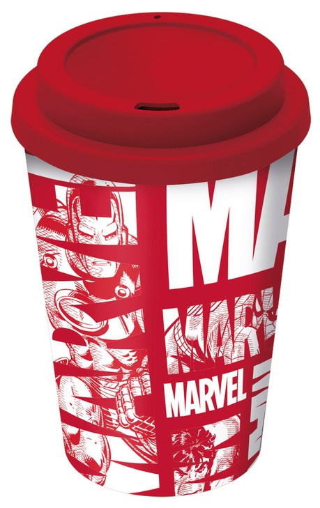 Marvel - Avengers Small Plastic Double-Walled Coffee Tumbler (390ml)