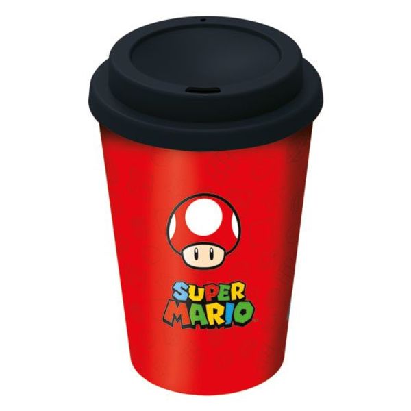 Super Mario Small Plastic Double-Walled Coffee Tumbler (390ml)