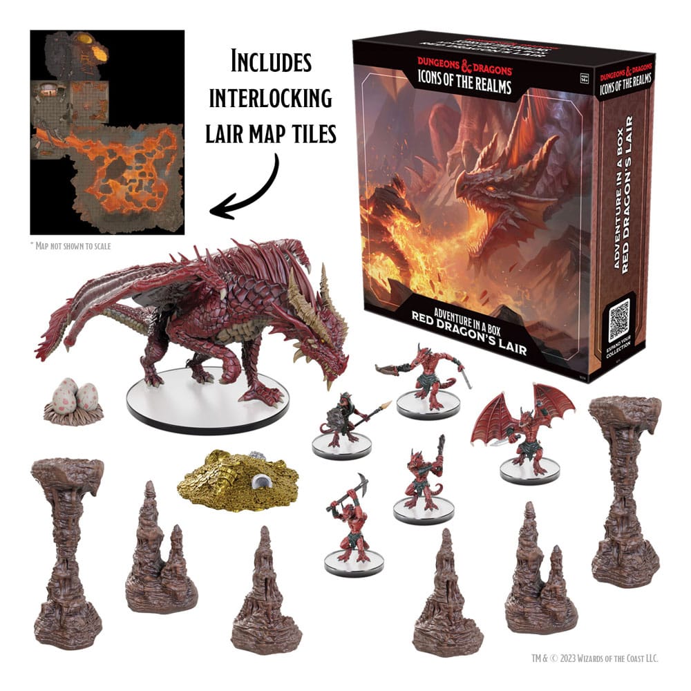D&D Icons of the Realms prepainted Miniatures Adventure in a Box Red Dragon
