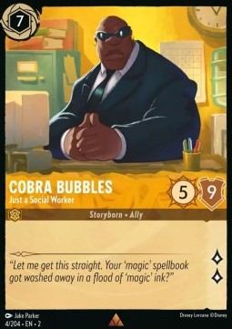 Single Disney Lorcana Cobra Bubbles - Just a Social Worker (4/204) -English