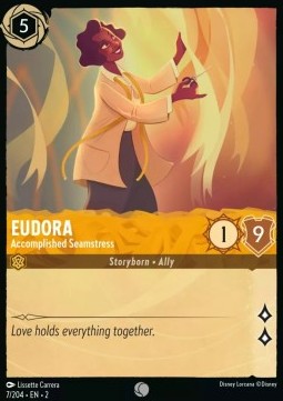 Single Disney Lorcana Eudora - Accomplished Seamstress (7/204) - English