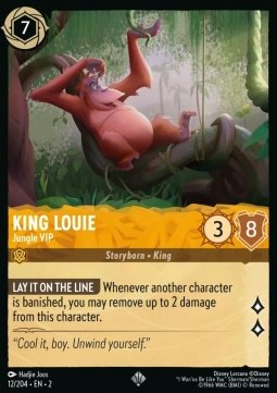 Single Disney Lorcana King Louie - Jungle VIP (12/204) - English