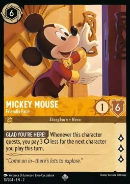 Single Disney Lorcana Mickey Mouse - Friendly Face (13/204) - English